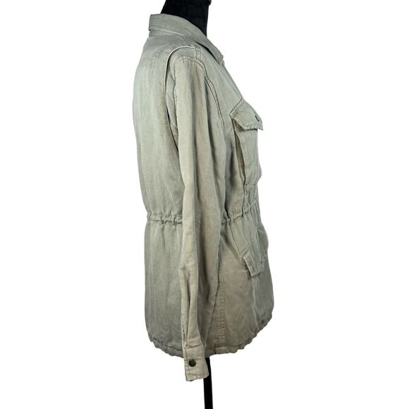 Rails Jayden Utility Jacket Women’s Small Sage Green Plaid Lined Linen - Picture 4 of 11